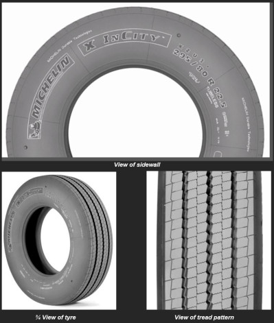 Michelin brand 295 80R22.5 XZU3 152 148J TL tyres that have been retreaded