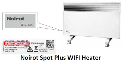 Noirot Spot Plus WIFI Heater info