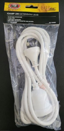 Supercheap Auto SCA 10 Amp 3 Metre Extension Lead